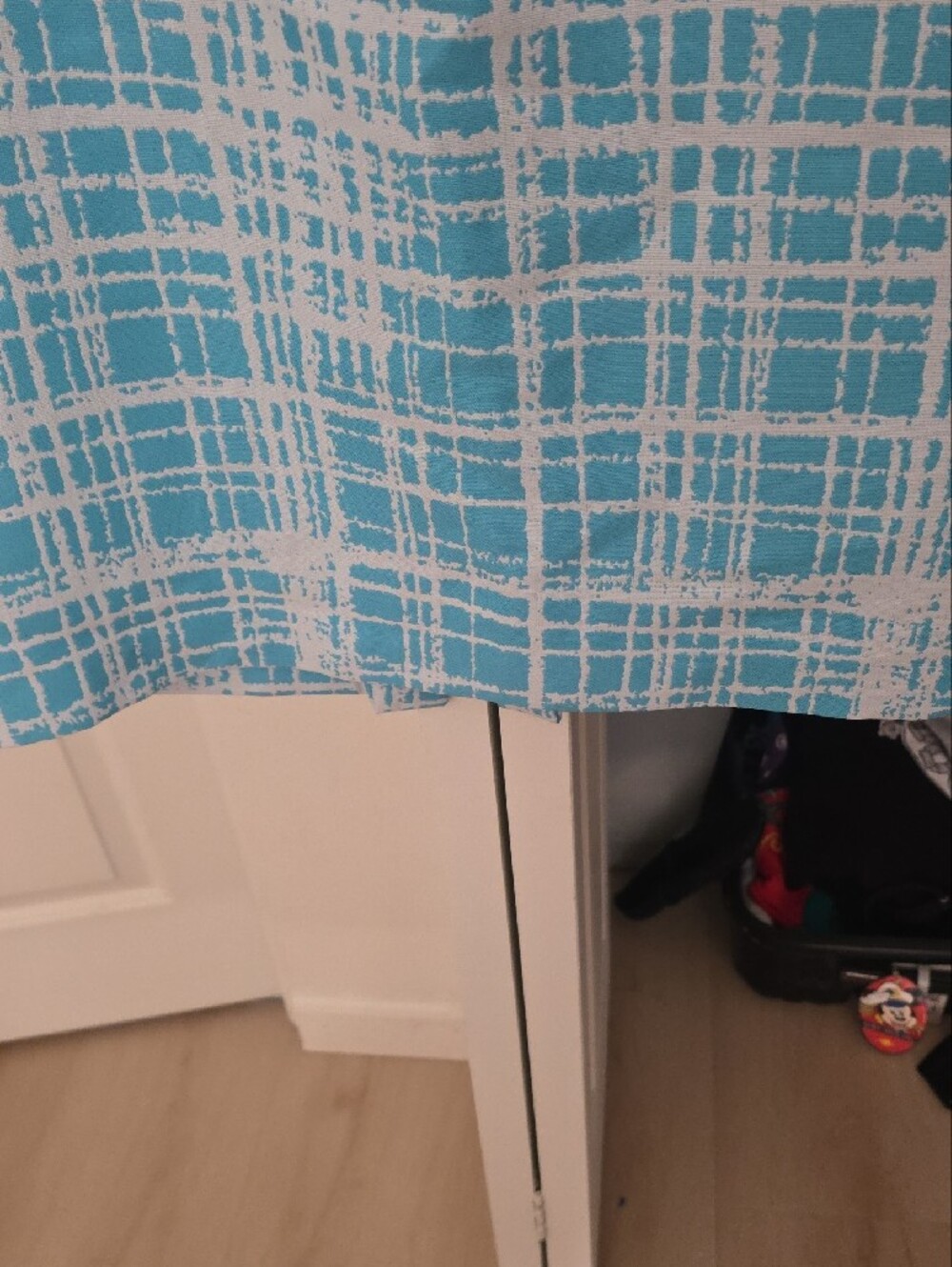 Tahari Aqua and White Plaid Midi Dress - Picture 7 of 10